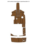 2012 Four Winns 210 Swim Platform Cockpit Boat EVA Teak Deck Faux Floor ... - €792,83 EUR