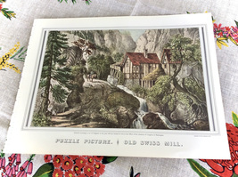 1950&#39;s Currier and Ives Picture Puzzle - The Old Swiss Mill - £11.99 GBP