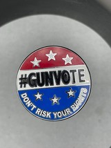#GUNVOTE Don&#39;t Risk Your Rights Hat Lapel Pin Enameled - $9.90