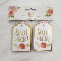 Sweet Baby Tags Gift Tags Baby Shower Decor 25 Pieces - £6.20 GBP