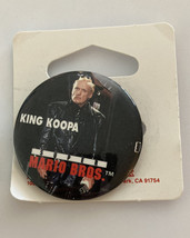 Video Game Nintendo Super Mario Bros King Koopa Button Pin NOS Vintage - £15.67 GBP