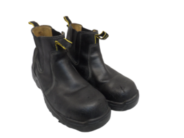 Dakota Men&#39;s 6&quot; Pull-On Aluminum Toe Safety Work Boots 6101 Black Size 10M - $56.99