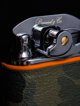 Brizard & Co Gatsby Table Lighter in Camo & Orange Leather ( Empty-No Fuel ) NIB image 10