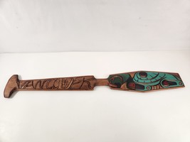 Demsey Willie Kwakiutl Turtle Wood Carved Paddle Vancouver Gilford Island Art - £115.98 GBP
