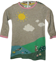 Mini Boden Easter Oatmeal Marl Riverside Scene Knitted Sweater Dress Duck Baby - $49.99