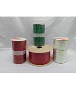 Lot Of (4) Vintage 5 Ribbons Christmas Colors Gift Wrap Ribbon - €22,91 EUR