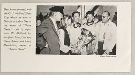 1947 Magazine Photo Silver Cup Boat Race Detroit,MI Winner Dan Arena Notre Dame - $10.11