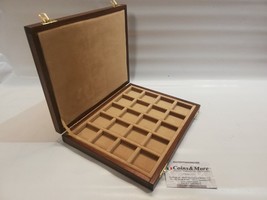 Box For Coins 20 Boxes 1 9/16x1 9/16in IN Wood And Velvet Italian Money ... - $100.55