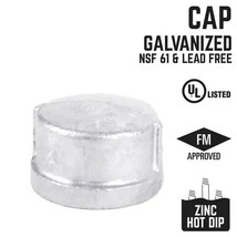 STZ Industries 351CA-3 Pipe Cap 3&quot; FIP each Galvanized Malleable Iron - $17.65