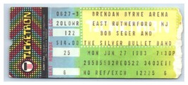 Bob Seger Argenté Bullet Bande Ticket Stub Juin 27 1983 East Rutherford Jersey - £39.77 GBP