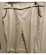 Callaway Women&#39;s Golf Shorts Size 16 Long White White Piping Snap Pocket... - $32.81 CAD