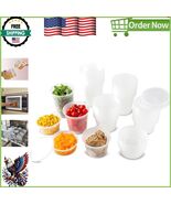 Durable 90-Piece Round Food Storage Set - Microwave &amp; Dishwasher Safe Co... - $111.89 CAD