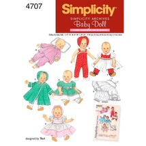 Simplicity 4707 Vintage Baby Doll Clothing Sewing Patterns for Girls by ... - $18.99