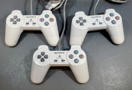 Set of 3 Sony PlayStation OEM Official PS1 SCPH-1080 Original Controller Tested - £31.64 GBP