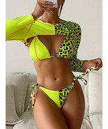 Yellow Leopard 3 Piece Bikini - £37.80 GBP