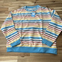 Aldi Gear 2024 Spring Ladies Iconic Rainbow Striped Pullover Sweatshirt Size L - $22.79