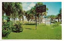 Ocean Villas By the Sea Cottages Palm Trees Vero Beach FL Dexter Postcard 1960 - £10.22 GBP