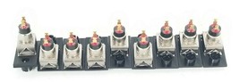 LOT OF 9 NEW C&amp;K 8531 1A 120VAC PUSHBUTTON SWITCHES W/ 4004120 MOUNTING ... - $50.00