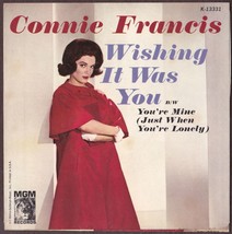 Connie Francis 45 RPM Picture Sleeve Only - Wishing it Was You (1965) - £9.95 GBP