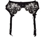AGENT PROVOCATEUR Womens Garter Belt Sheer Lingerie Lace Floral Black Si... - $80.74