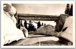 Rppc Summit Chinook Pass Mount Rainier Ellis Wa Vintage Postcard Naches Pass Hwy - $9.67