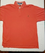 Vintage Tommy Hilfiger Polo Shirt short sleeve Peachy Orange color Men&#39;s  Large - £9.90 GBP