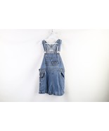 Vintage 90s Streetwear Womens Medium Distressed Denim Jean Overalls Shor... - $54.40