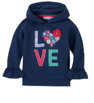 Kids Headquarters Baby Girls Love Hoodie Color Blue Navy Size 3/6M - $55.00