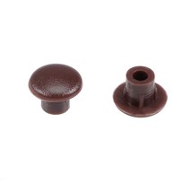 uxcell Shelf Peg Hole Plugs 5mm Dia Dark Brown Plastic Tube Cover for Na... - $13.99