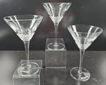 (3) Luigi Bormioli Roma 1960 Martini Glasses Set Crystal Clear Elegant I... - $33.63
