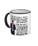 BOYFRIEND FOR YEARS Trump : Gift Mug Great BOYFRIEND Anniversary Christmas - $21.69 CAD+