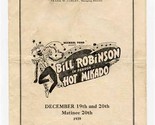 Mike Todd Presents Bill Robinson in Hot Mikado Program Mosque Theatre 1939 - $116.82