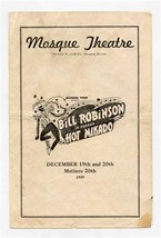 Mike Todd Presents Bill Robinson in Hot Mikado Program Mosque Theatre 1939 - £91.33 GBP