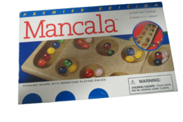 Mancala Foldable Board Game Premier Edition W/Gemstone Playing Pieces 18&quot;L Board - £7.96 GBP