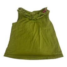 Genuine Kids From OshKosh Green Ruffle Neck Sleeveless Top 4T Girls Toddler - $9.55