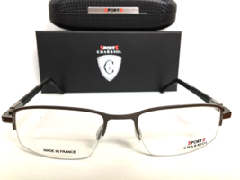 New Charriol Sport SP 23007 C5 53mm Silver Semi-Rimless Men&#39;s Eyeglasses Frame - £119.45 GBP