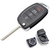 For Hyundai Santa Fe Sonata Tucson Cover Car Remote Fob Flip Key Shell C... - £14.90 GBP
