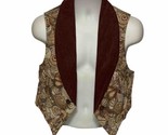 Longhorn Niver Western Wear Womens Tapestry Vest Sea Shells USA Size Medium - $26.70