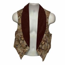 Longhorn Niver Western Wear Womens Tapestry Vest Sea Shells USA Size Medium - £20.92 GBP