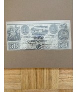 United States 1853 Mechanics Bank of Augusta $50, 2 Signatures S/N: 264-B. - £133.54 GBP