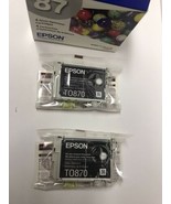 Lot Of 2 NEW Genuine Epson T0870 Gloss Optimizer Cartridge Ink R1900 - £11.72 GBP