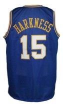 Jerry Harkness #15 Indiana Aba Basketball Jersey Sewn Blue Any Size image 5