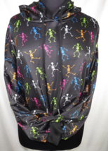 Shein black multicolored skeleton print cropped hoodie, Plus size 3X - $21.44