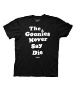 Goonies Shirt Never Say Die Mens Unisex Medium XL Quote Tee T-shirt Black - $18.23 CAD