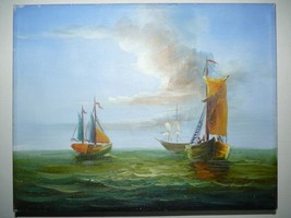 Quality European Oil Painting, Signed F. Hofmann, 21 x 26.5 cm - £86.73 GBP