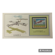1915 Junker J1 Chad Stamp Basil Smith Print Issued 1978 Plane Aviation - £11.88 GBP