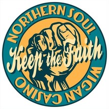 x2 12cm Circular Vinyl Window Sticker Northern Soul wigan casino keep faith van - £5.95 GBP