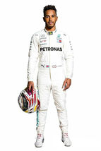 F1 Lewis Hamilton Kart Suit Petronas Race Suit Mercedes Racing Suit In All Sizes - £79.95 GBP