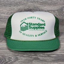 Vintage Standard Supplies Snapback Trucker Hat Cap Adjustable Green Foam... - $11.64