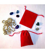 48 LARGE RED VELVET DRAWSTRING STORAGE JEWELRY BAGS soft bag coins rocks... - $32.53 CAD